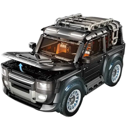 1:8 scale off-road 4x4 expedition vehicle 2,089-piece mechanical building block model – side view
