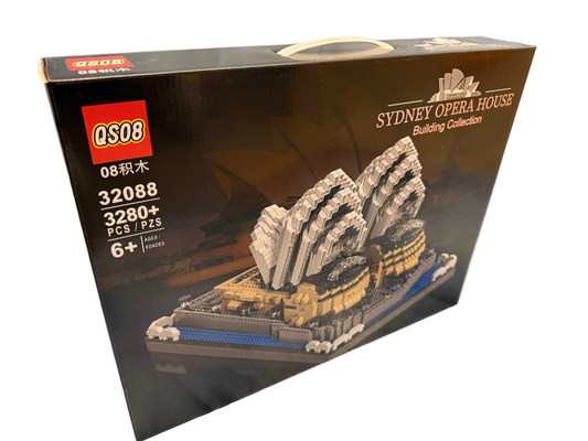 Sydney Opera House 3,280-piece micro brick architecture model – side view