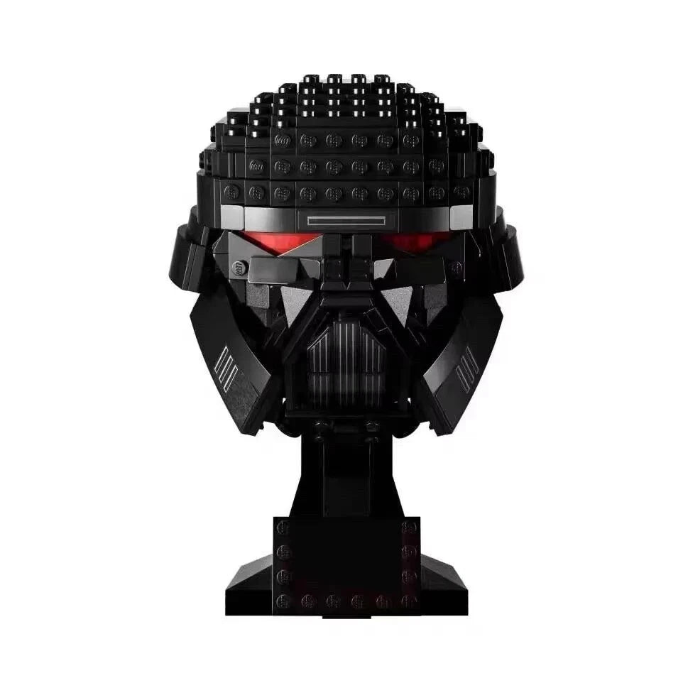Black Sci-Fi Armoured Helmet 693pcs Building Brick Display Model Boxed