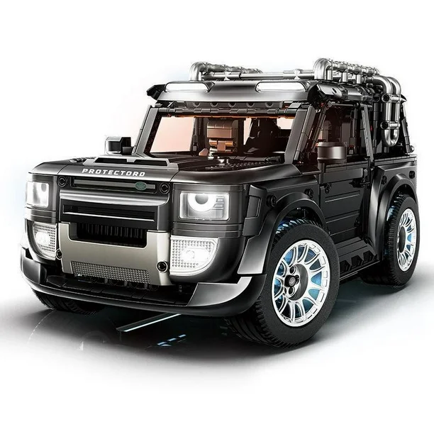 Brick-built 1:8 scale Land Rover Defender model