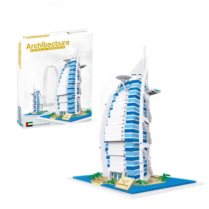 Burj Al Arab micro-brick architecture model