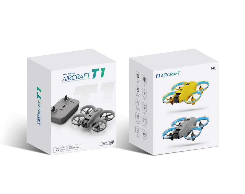 T1 Mini RC Drone with Protective Ducted Fans & Remote Quadcopter