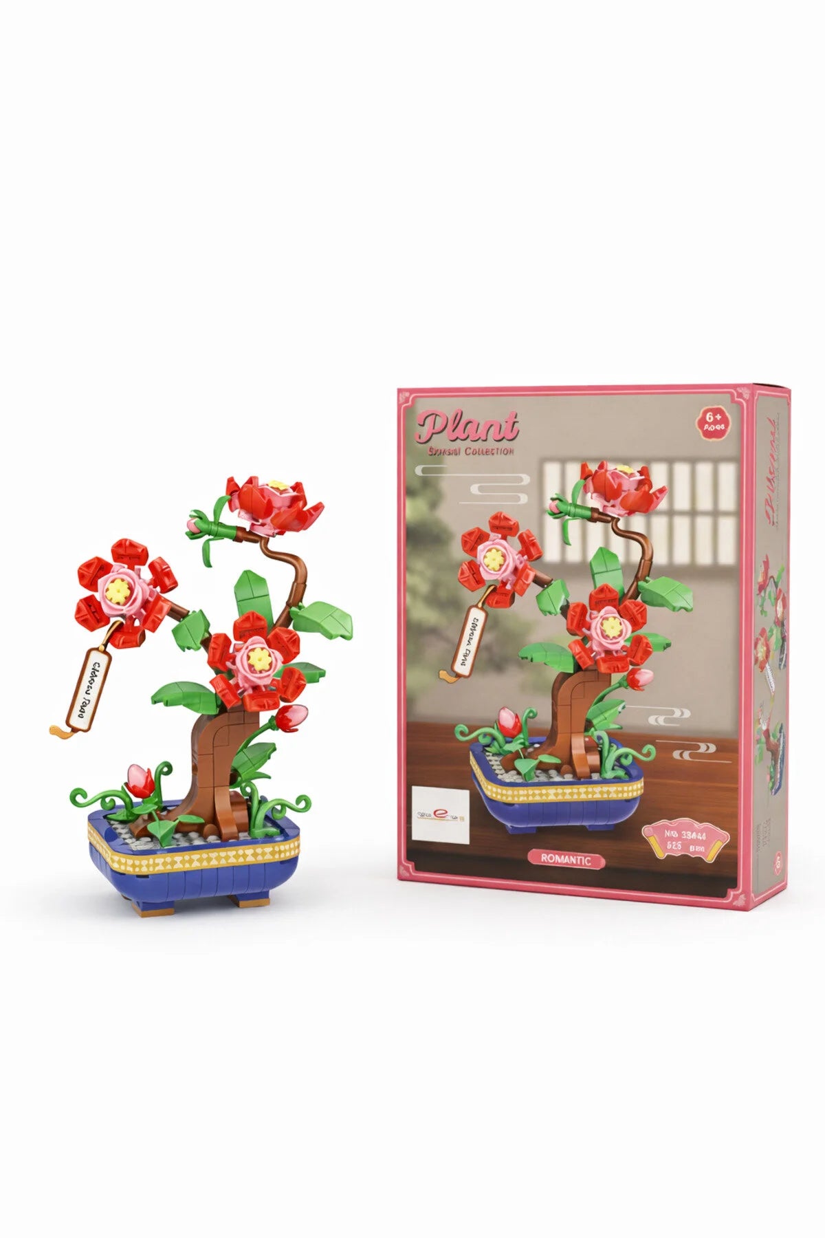 Rose Botanical Bonsai Building Blocks MOC (325 PCS) Gift Flowers