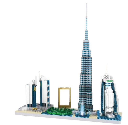 Dubai Skyline Micro-Diamond Particle Assembly Set Build Bricks (3000+ PCS)
