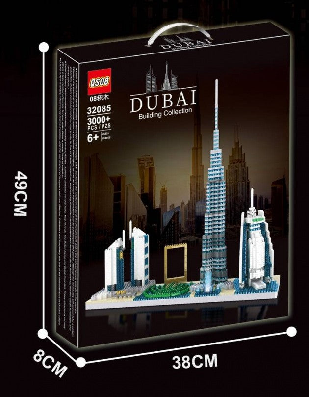 Dubai Skyline Micro-Diamond Particle Assembly Set Build Bricks (3000+ PCS)