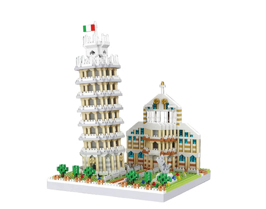 QS08 Leaning Tower of Pisa Landmark Architecture Building Blocks – 2680+ PCS (Microdrill Series)
