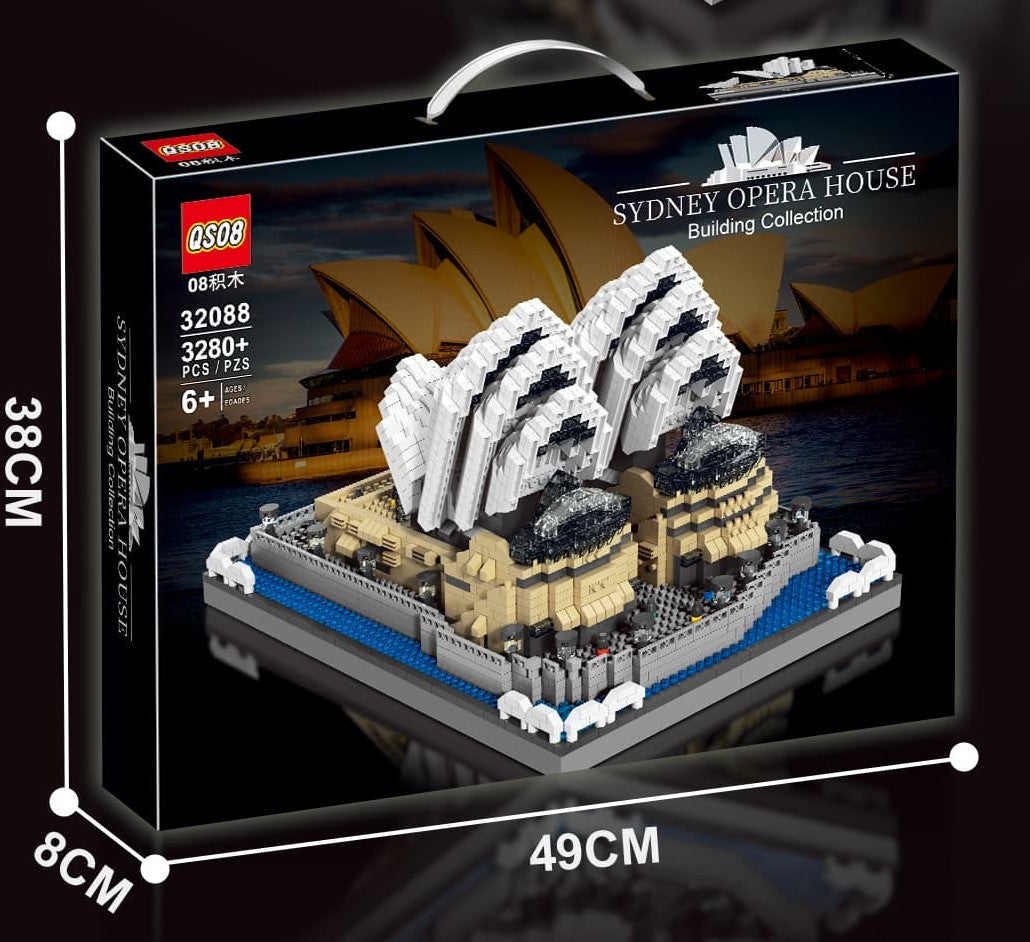 QS08 Sydney Opera House Architecture Building Blocks – 3280pcs Micro Brick Display Set