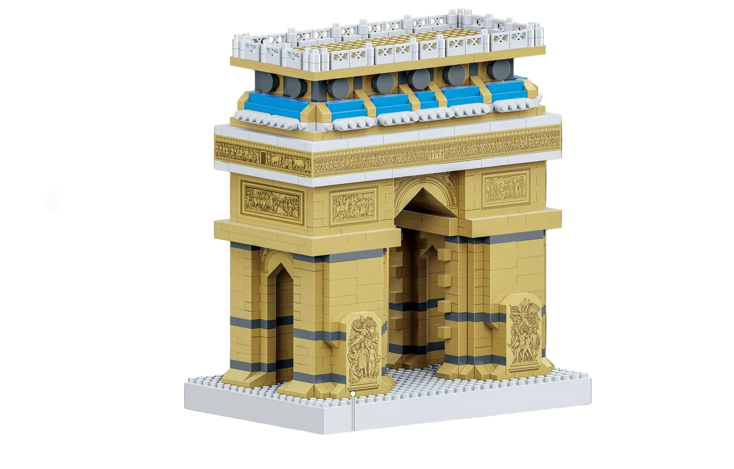 QS08 Arc de Triomphe Paris Landmark 1935pcs Architecture Micro Building Block Set