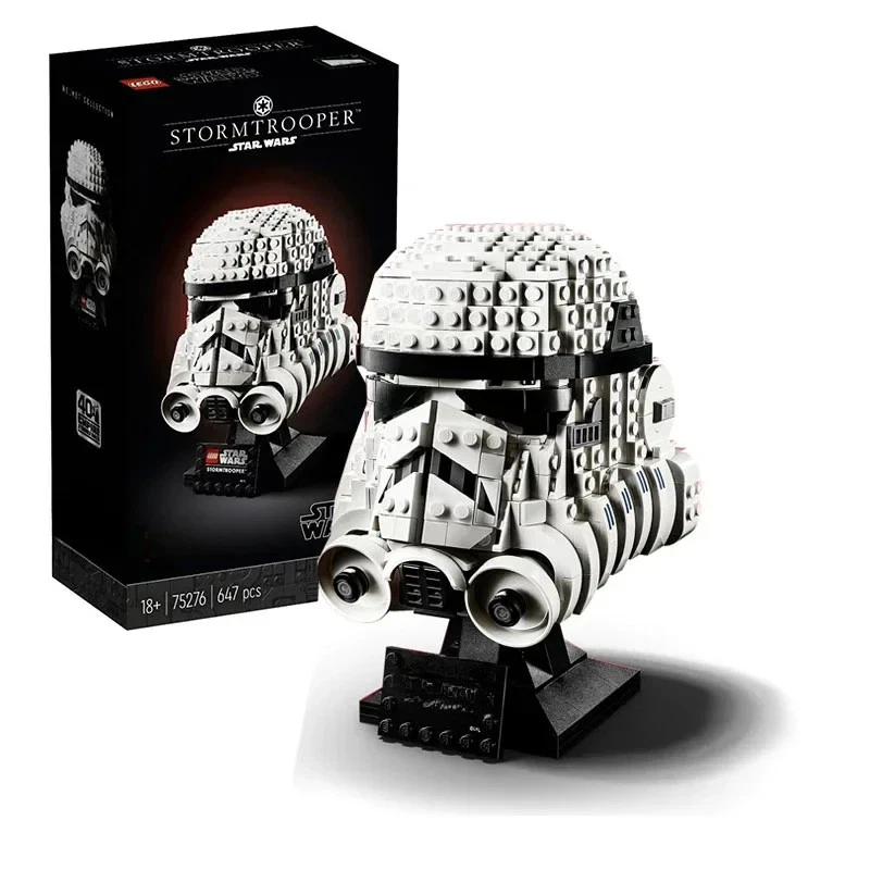 White Space Trooper Helmet 647 pcs Building Brick Display Model Boxed