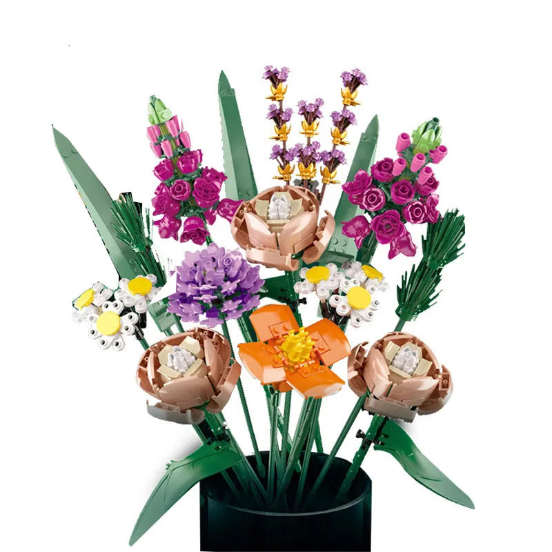 Wildflower Bouquet Flowers Building Blocks 756pcs Botanical Collection