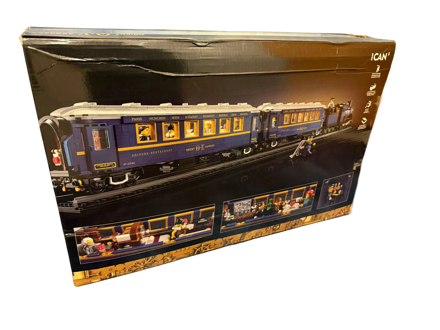 Large Blue Vintage Steam Train Building Set 2540pcs Figures Manual Boxed