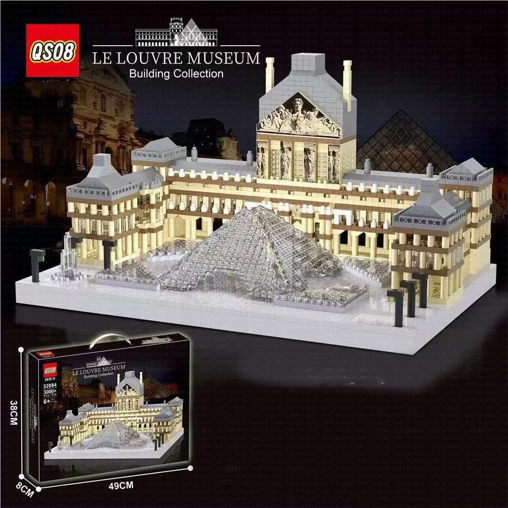 Louvre Museum Micro Assembly Building Set (3000+) Mini Bricks