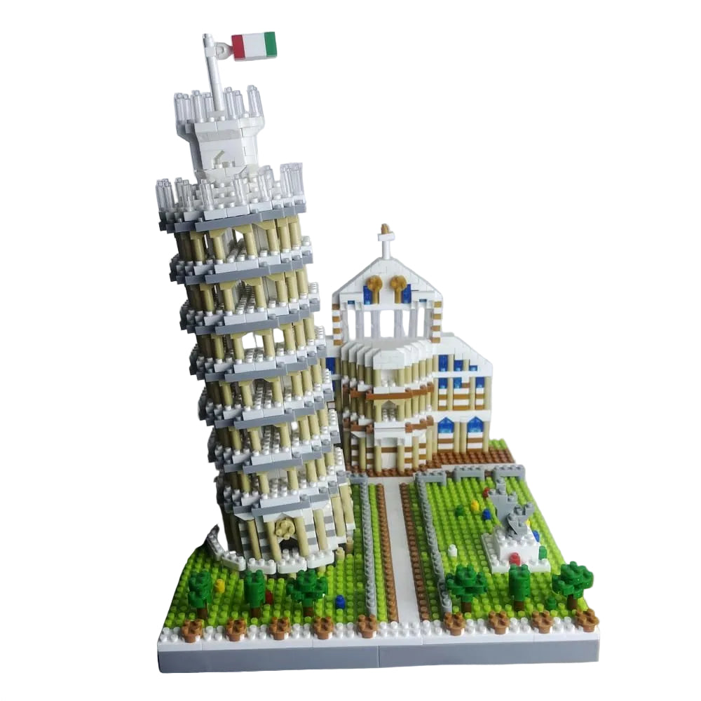 QS08 Leaning Tower of Pisa Landmark Architecture Building Blocks – 2680+ PCS (Microdrill Series)