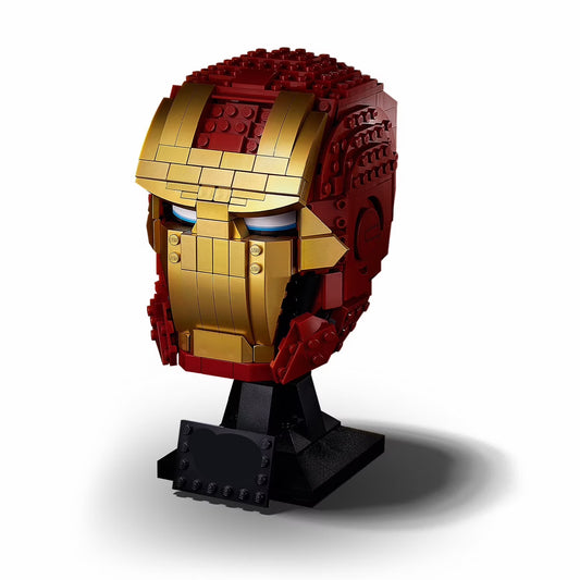 Iron Red Gold Sci-Fi Helmet 480 Building Brick Display Model Boxed