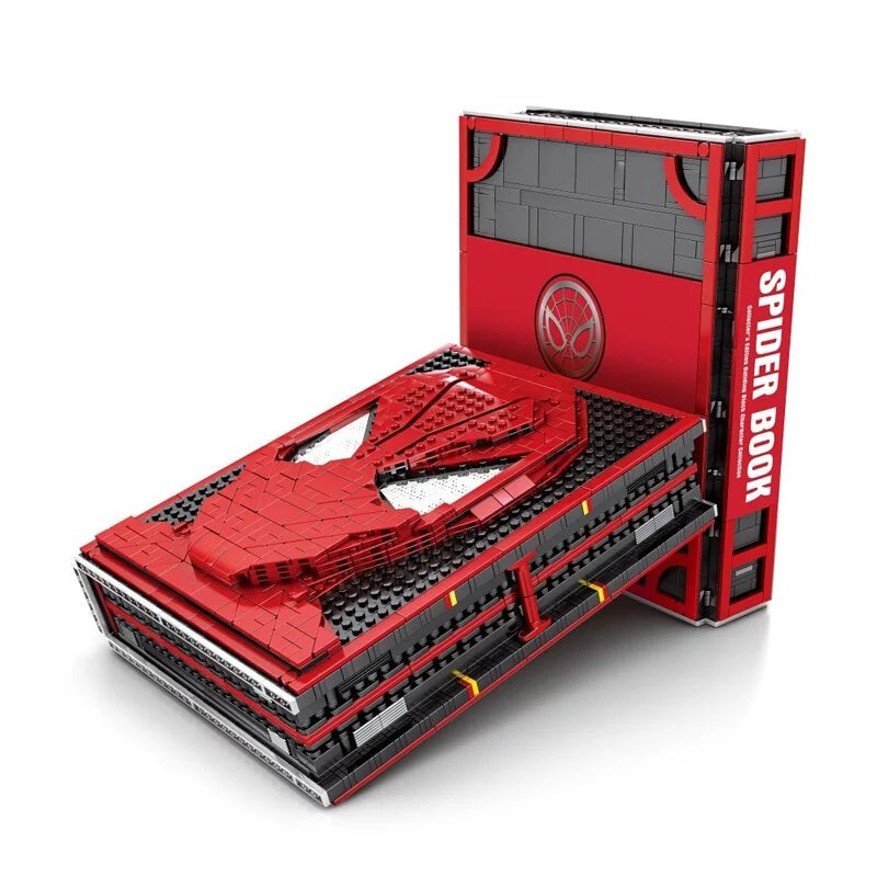 Spider Red Webbed Hero Figure Book 1888pc BuildMOC Set 56 Figures Boxed