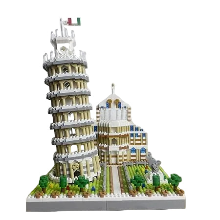 QS08 Leaning Tower of Pisa Landmark Architecture Building Blocks – 2680+ PCS (Microdrill Series)