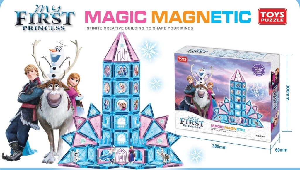 Magic Magnetic Tiles Variety Blocks Princess Frozen 185 Pieces Magna Large Set