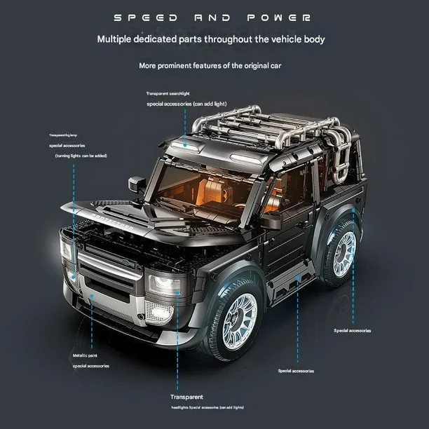 Technical Series 1:8 Land Rover Defender 2089PCS Building Blocks MOC 42110