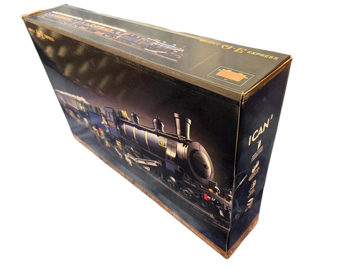 Large Blue Vintage Steam Train Building Set 2540pcs Figures Manual Boxed