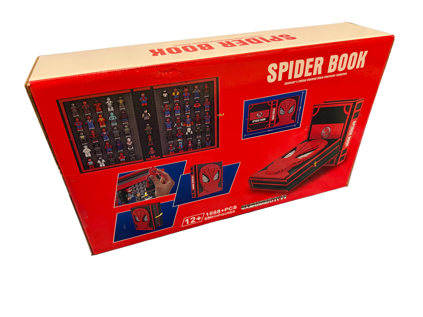 Spider Red Webbed Hero Figure Book 1888pc BuildMOC Set 56 Figures Boxed