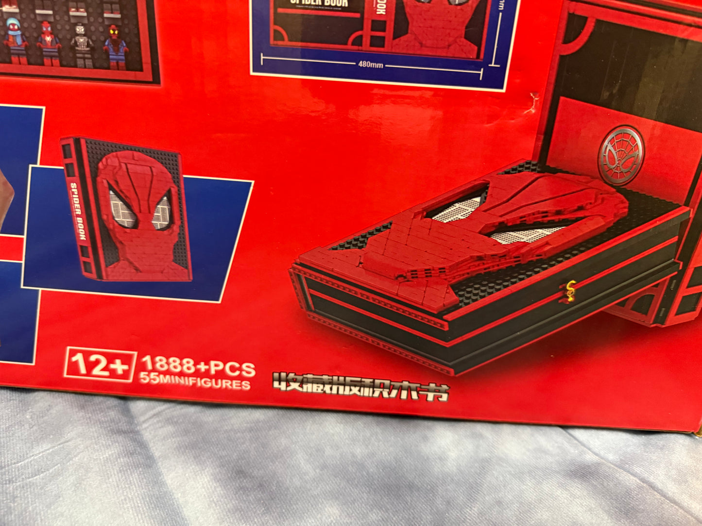 Spider Red Webbed Hero Figure Book 1888pc BuildMOC Set 56 Figures Boxed
