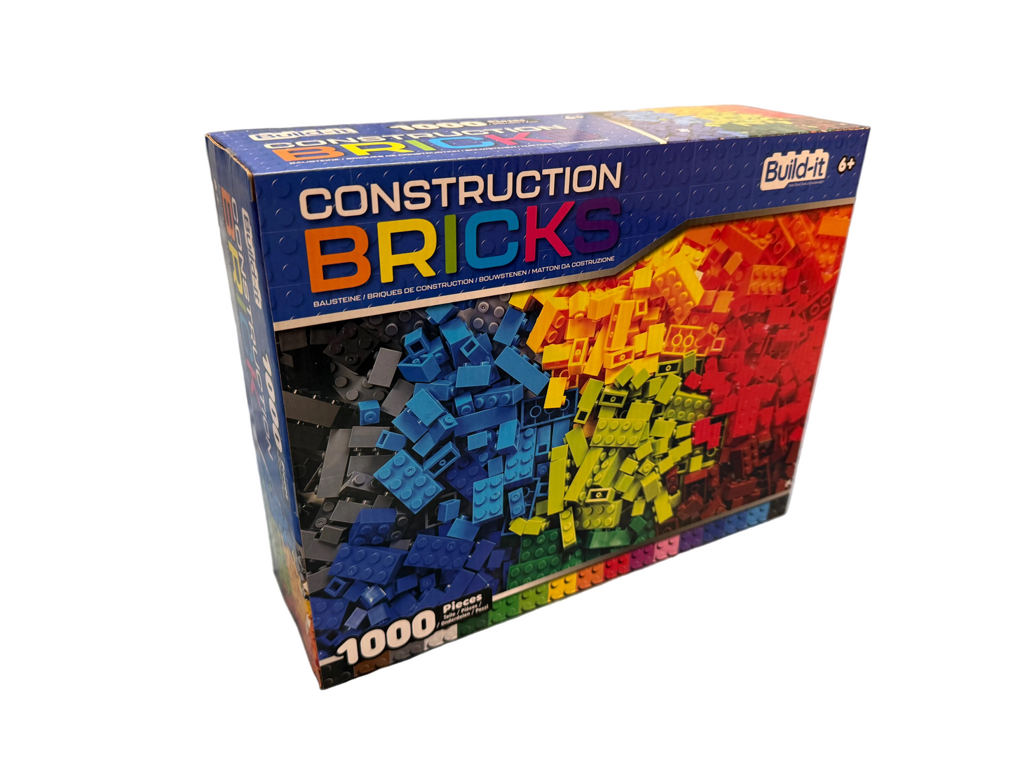 1000-Piece Building Bricks Mixed Pack (ABS) – Multi-Colour Compatible Blocks