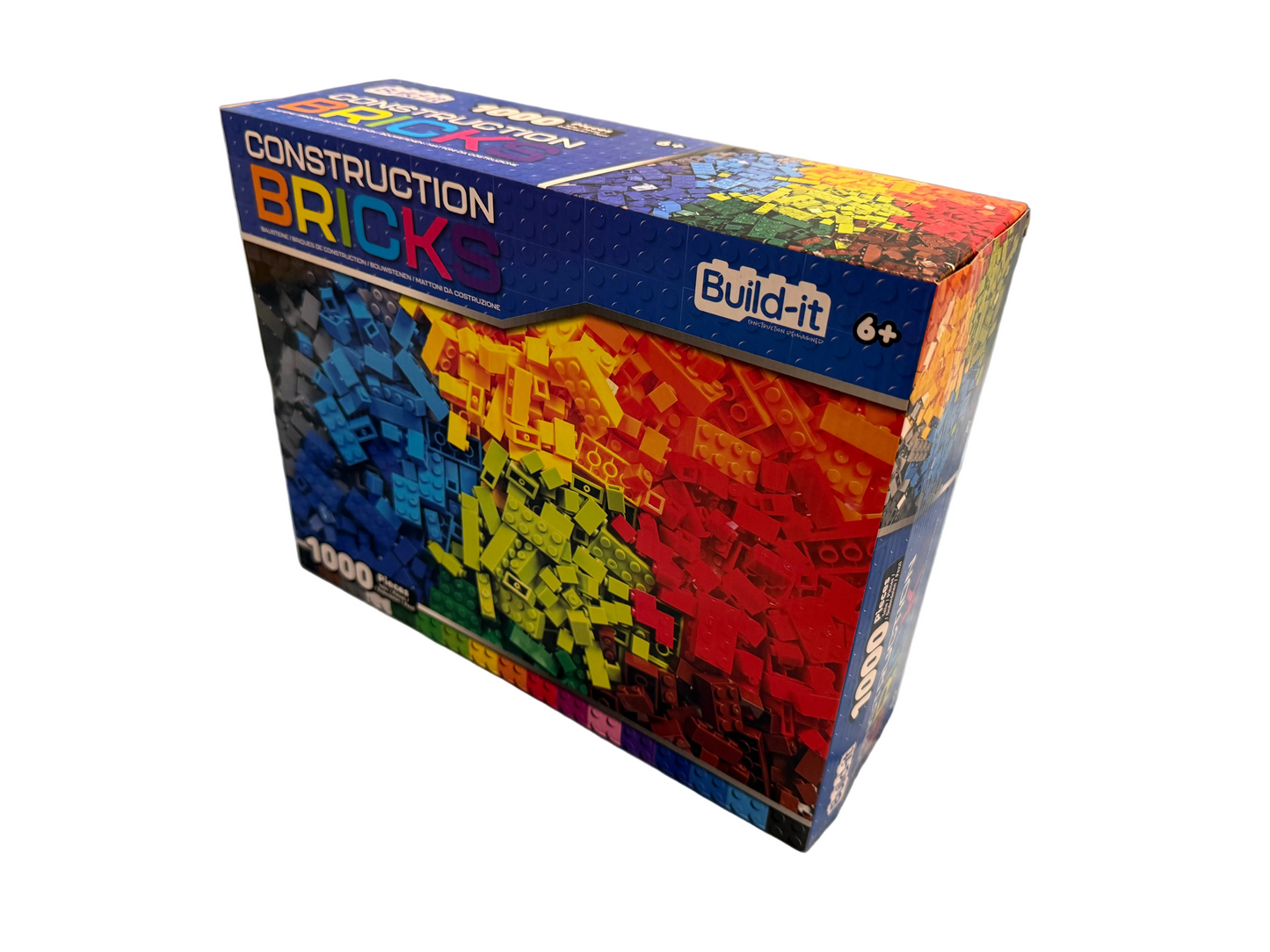 1000-Piece Building Bricks Mixed Pack (ABS) – Multi-Colour Compatible Blocks