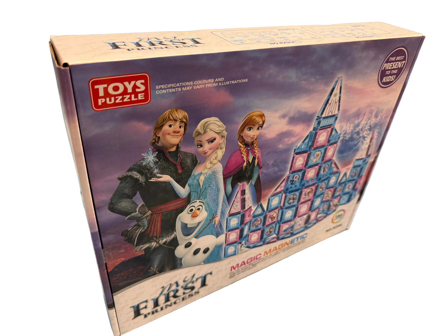 Magic Magnetic Tiles Variety Blocks Princess Frozen 185 Pieces Magna Large Set