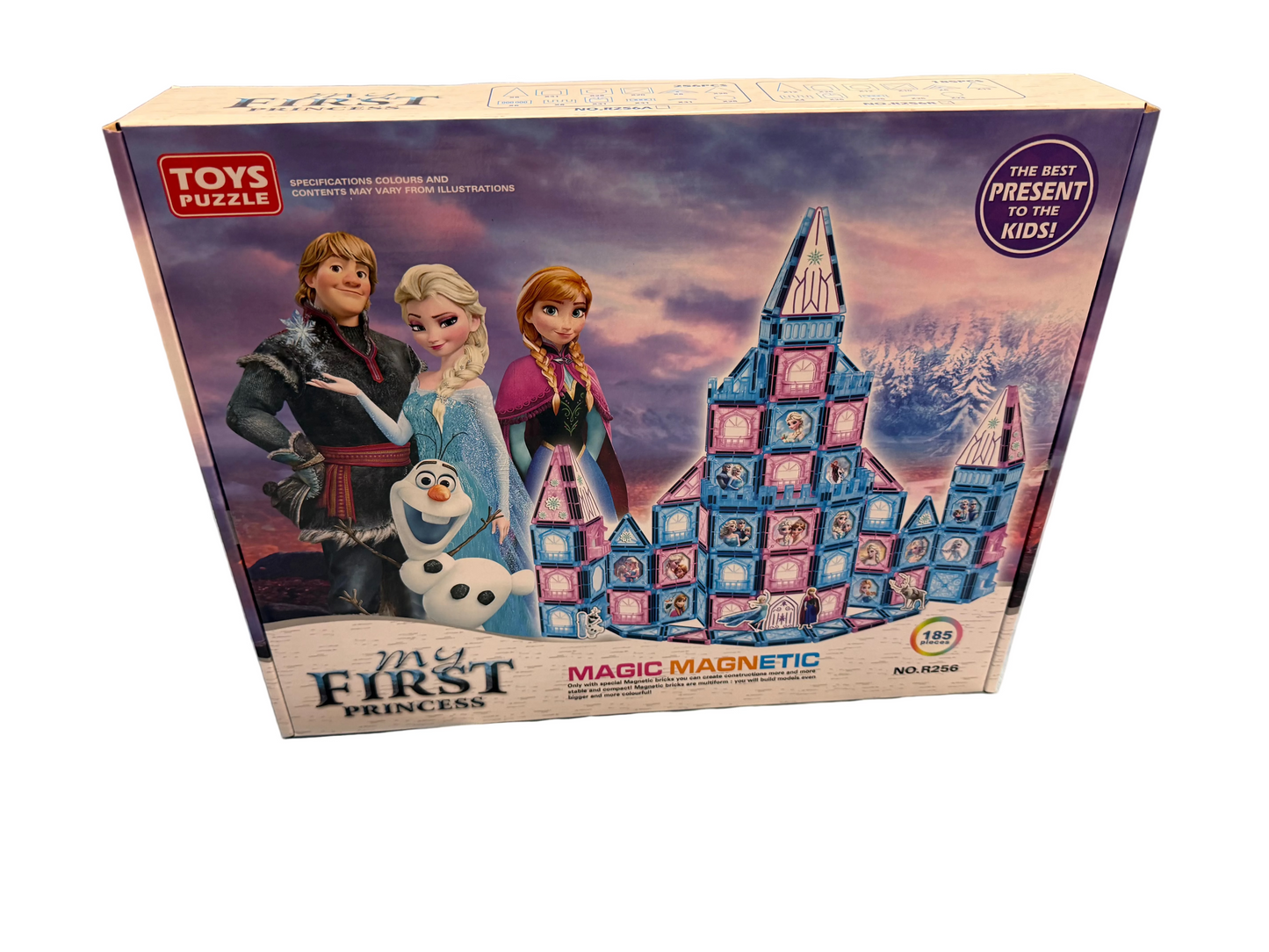 Magic Magnetic Tiles Variety Blocks Princess Frozen 185 Pieces Magna Large Set