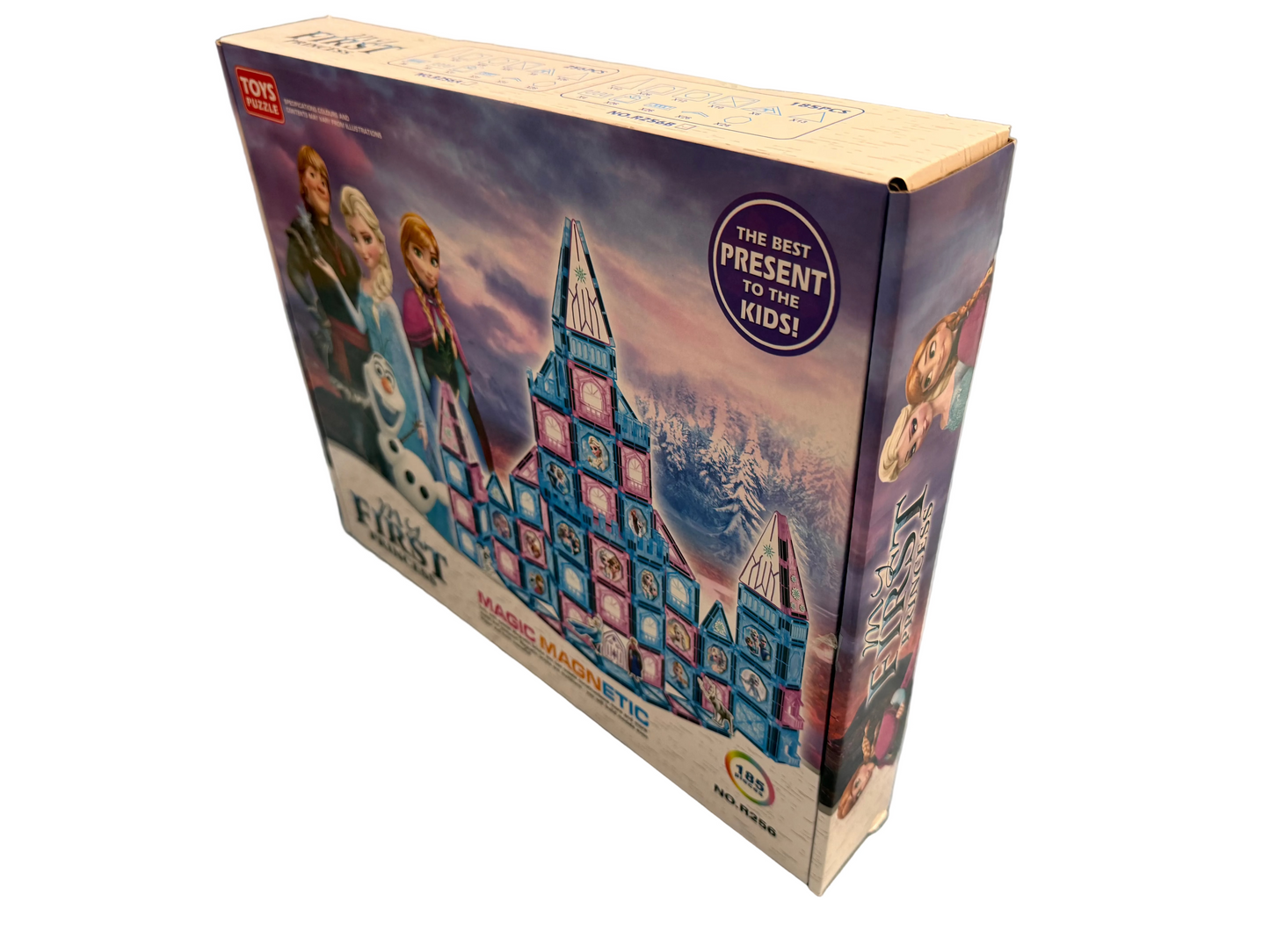 Magic Magnetic Tiles Variety Blocks Princess Frozen 185 Pieces Magna Large Set