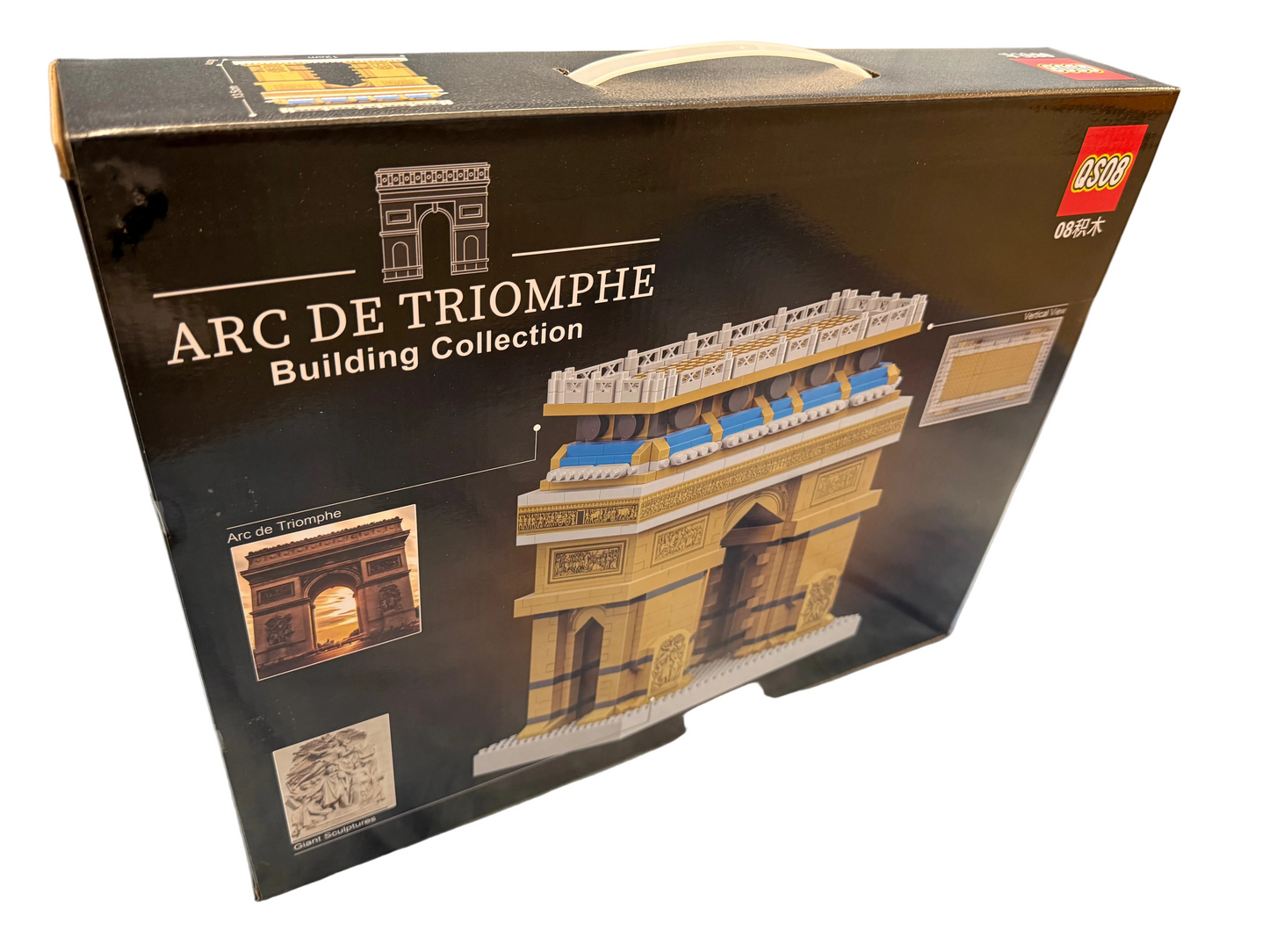 QS08 Arc de Triomphe Paris Landmark 1935pcs Architecture Micro Building Block Set