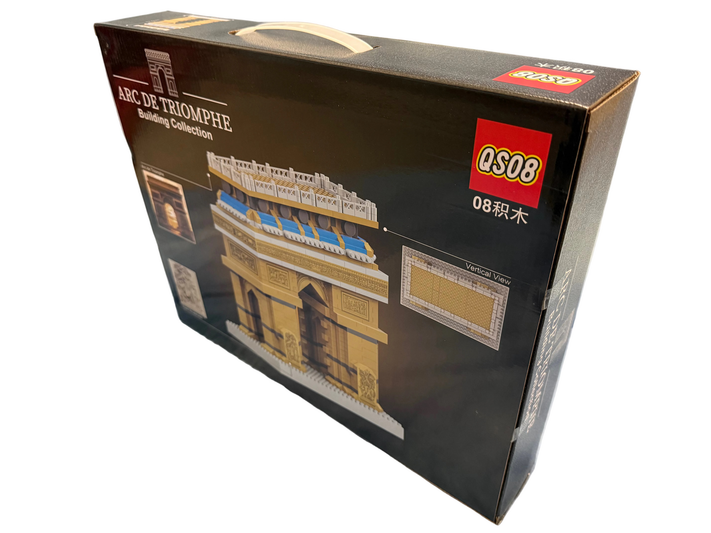 QS08 Arc de Triomphe Paris Landmark 1935pcs Architecture Micro Building Block Set