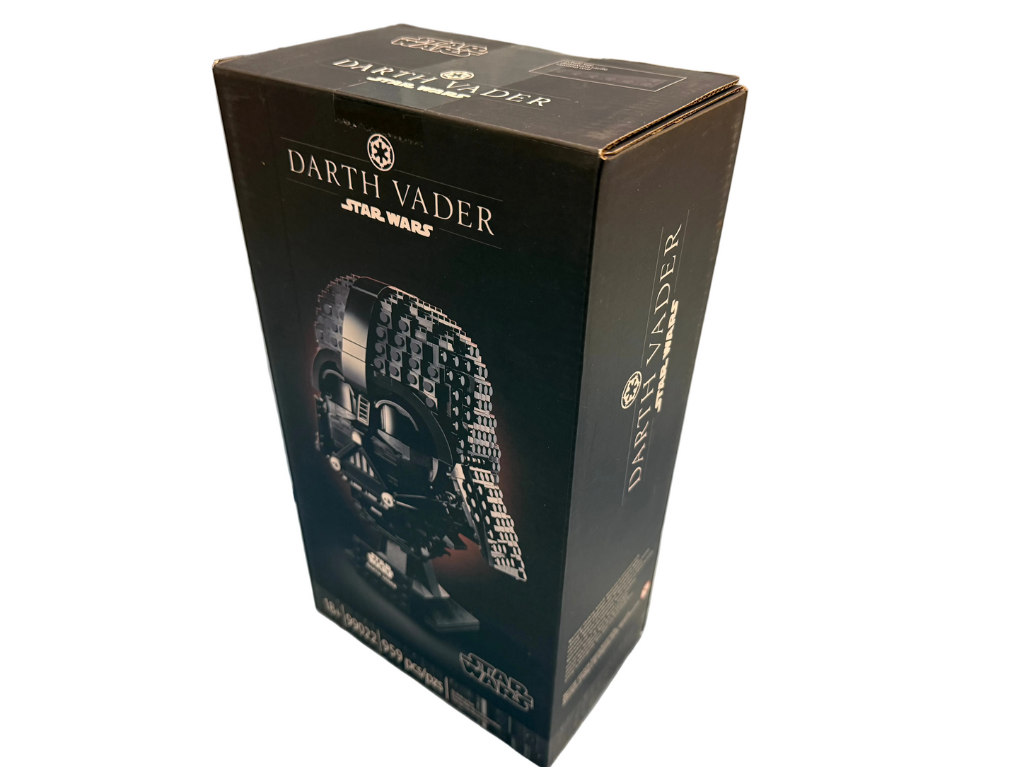 Black Space Warrior Helmet 834 pcs Building Brick Display Model Boxed