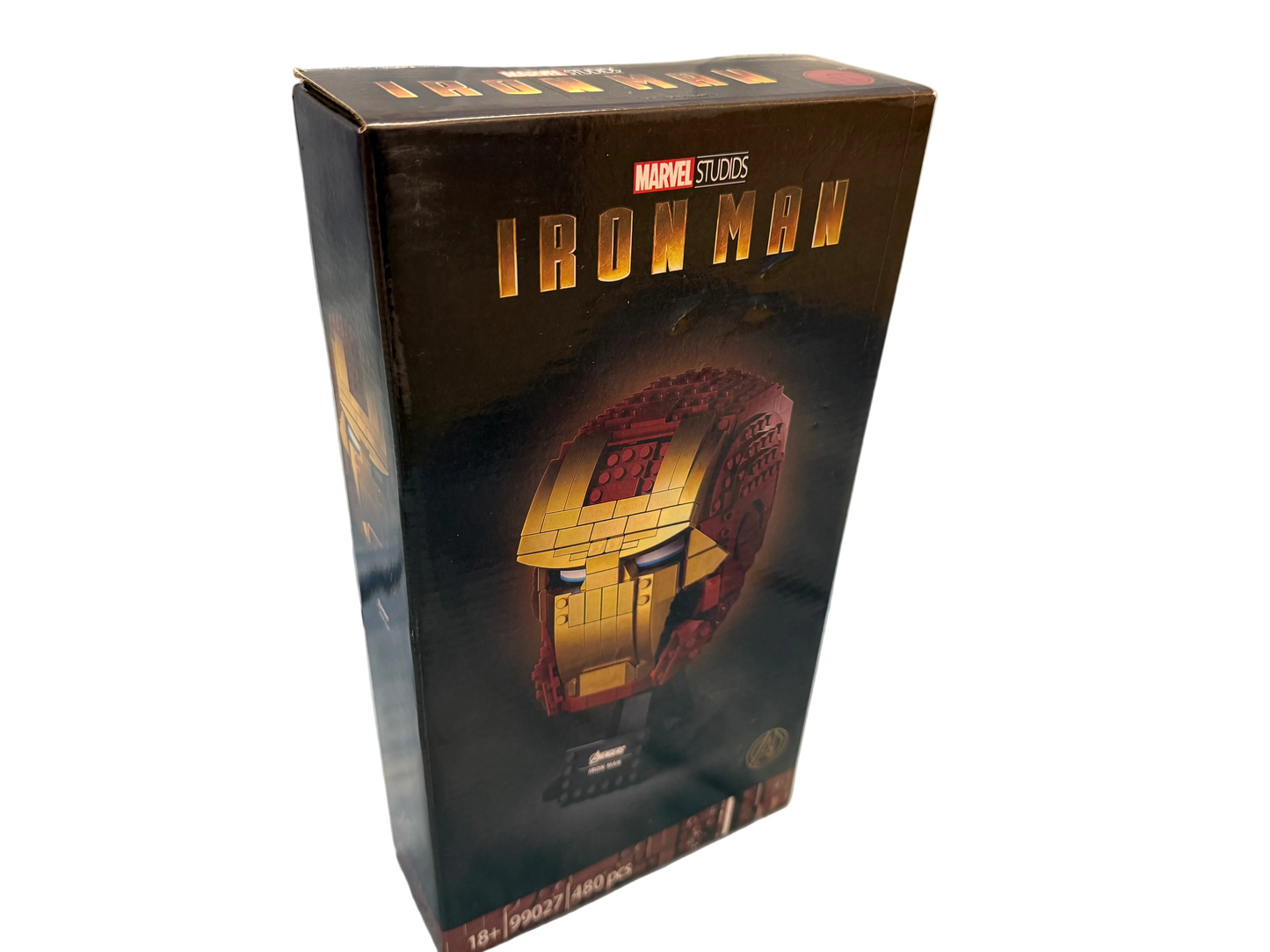Iron Red Gold Sci-Fi Helmet 480 Building Brick Display Model Boxed