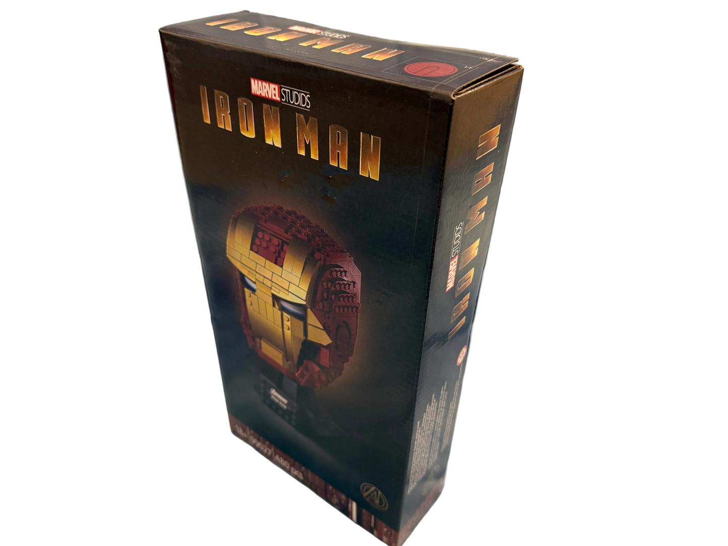 Iron Red Gold Sci-Fi Helmet 480 Building Brick Display Model Boxed