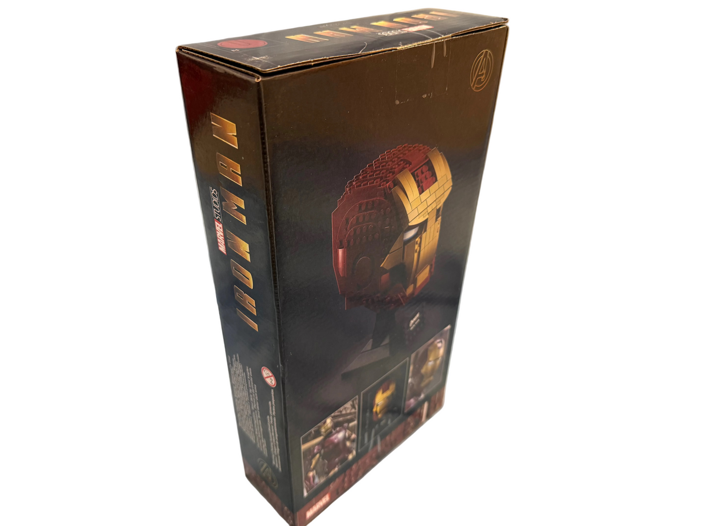 Iron Red Gold Sci-Fi Helmet 480 Building Brick Display Model Boxed