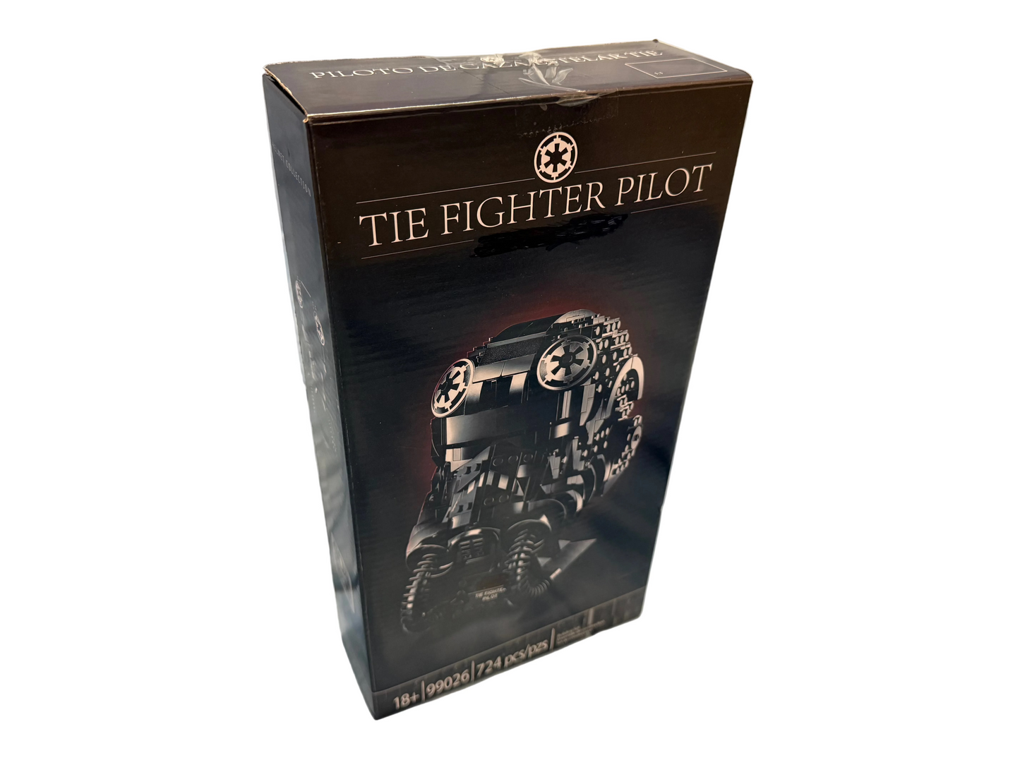Black Space Fighter Pilot Helmet 724pc Building Brick Display Model
