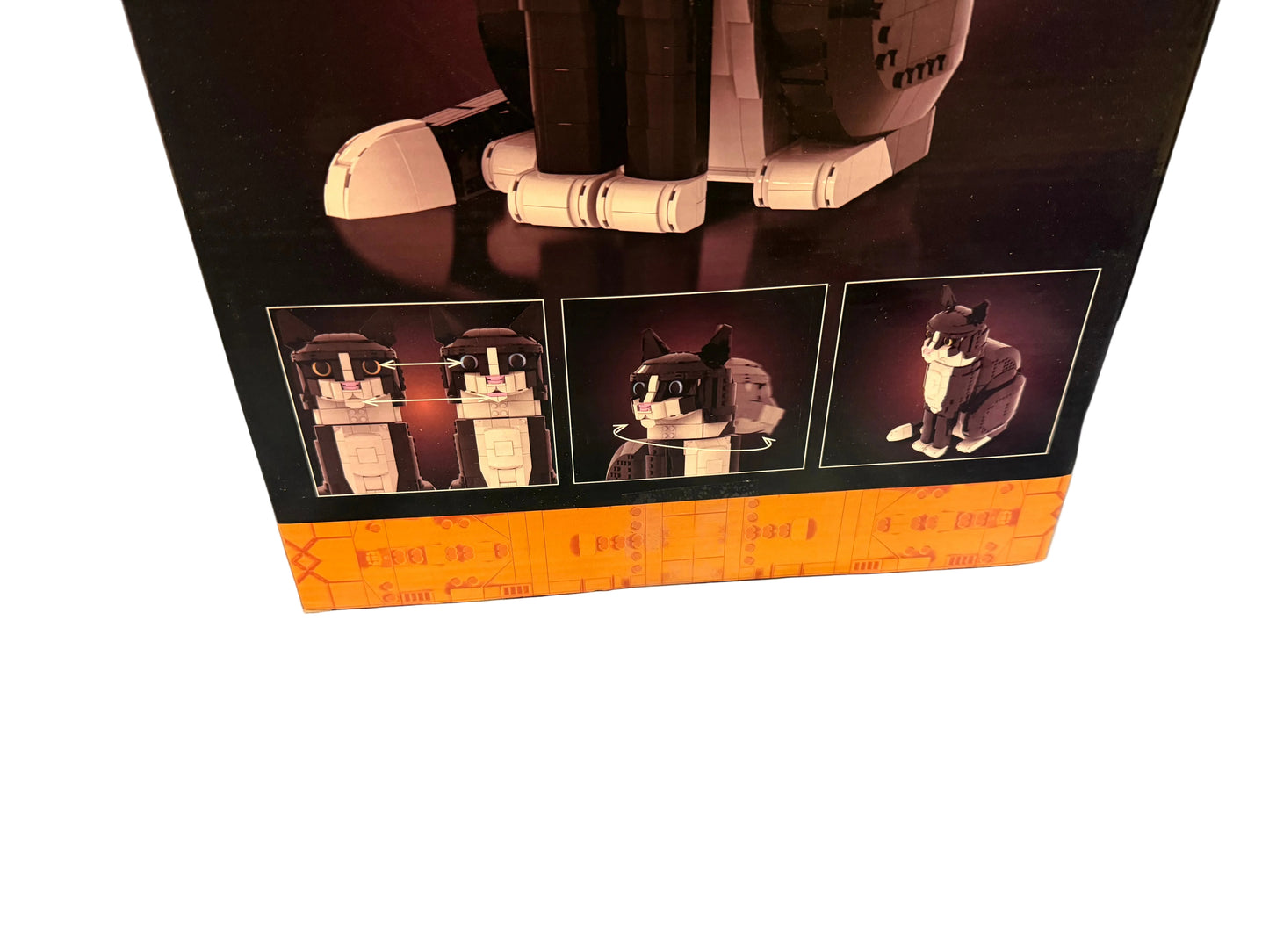 Black & White Tuxedo Cat Building Set 1710 Pet Display Model Boxed