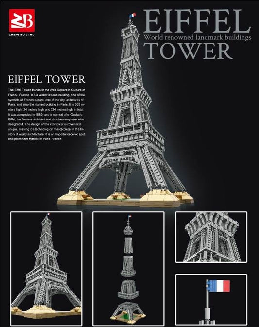 Eiffel Tower 3097PCS Micro Building Blocks 80cm+ Paris Landmark Architecture Set