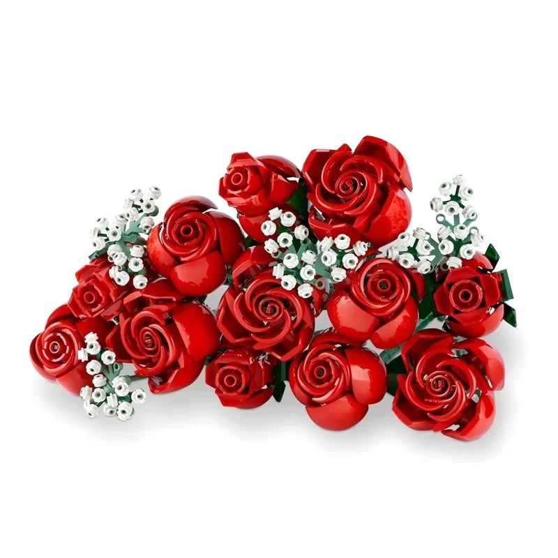 Bouquet of Roses Building Blocks 822pcs Botanical Collection
