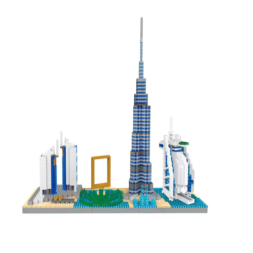 Dubai Skyline Micro-Diamond Particle Assembly Set Build Bricks (3000+ PCS)