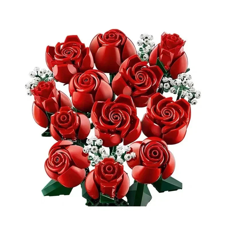 Bouquet of Roses Building Blocks 822pcs Botanical Collection