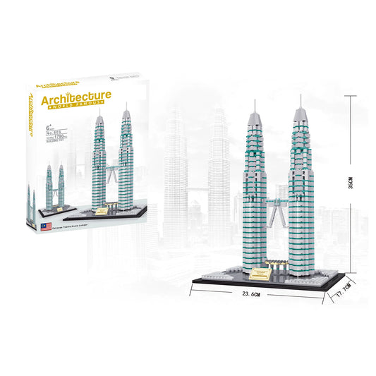 Petronas Twin Towers Landmark Architecture Micro Building Blocks (1875 Pieces+)