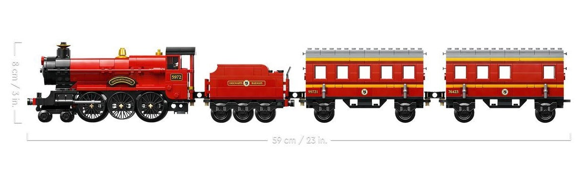 BuildMOC Wizard School Express Train & Station Building Blocks Set 1074+ Pieces HP