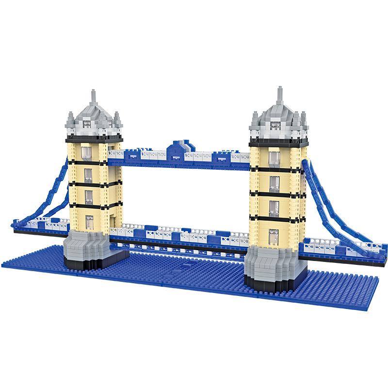 QS08 London Tower Bridge Micro-Drilled Build Blocks Assembly Set (2300+ Pieces)