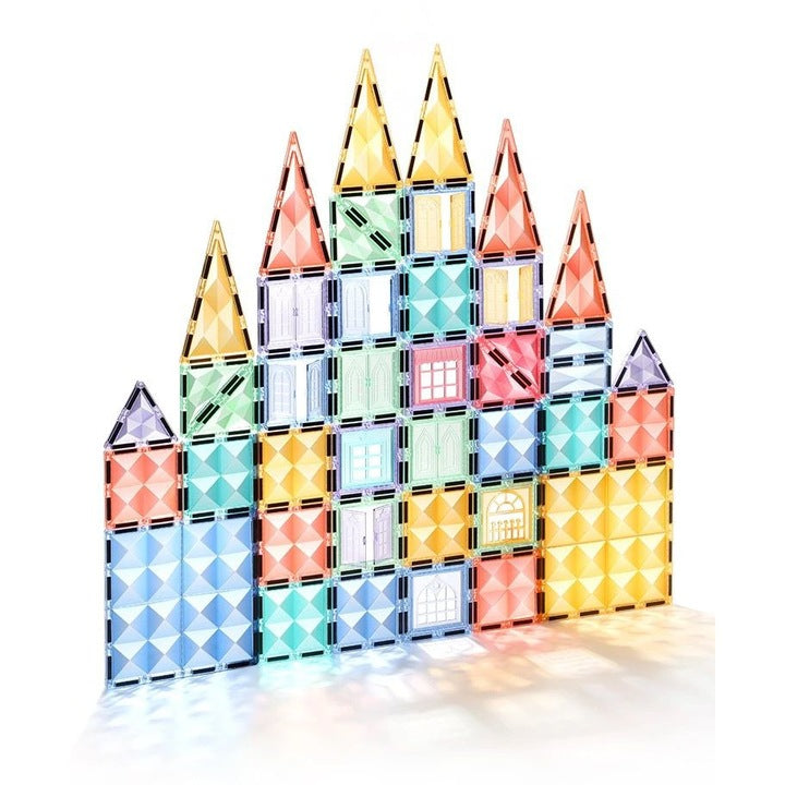 Diamond Pattern Magnetic Tiles Building Blocks 100pcs Kids Creative Tiles Set Gift