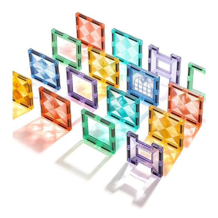 Diamond Pattern Magnetic Tiles Building Blocks 100pcs Kids Creative Tiles Set Gift