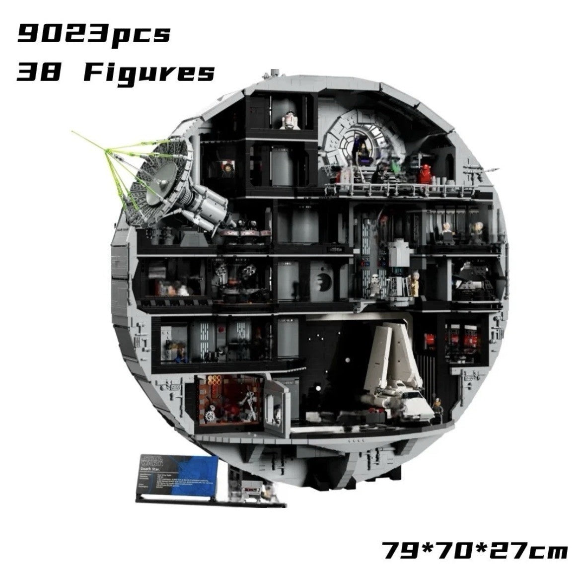 Large Multi-Level Sci-Fi Space Station 9023pcs Building Set Figures Boxed