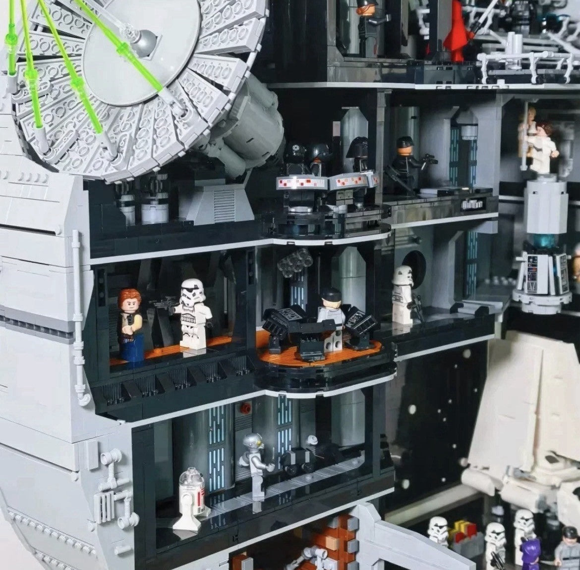 Large Multi-Level Sci-Fi Space Station 9023pcs Building Set Figures Boxed