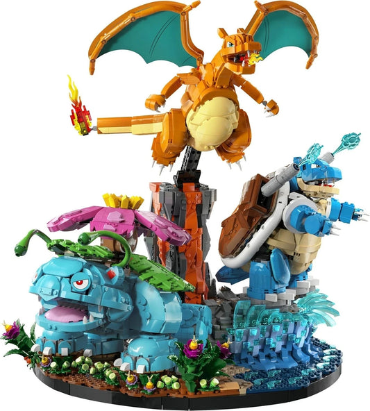 Elemental Creature Pokemon Trio Building Blocks 6,838 Pieces Set 72153 Boxed